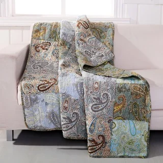 Greenland Home Fashions Paisley Dream Authentic Patchwork Throw Quilt