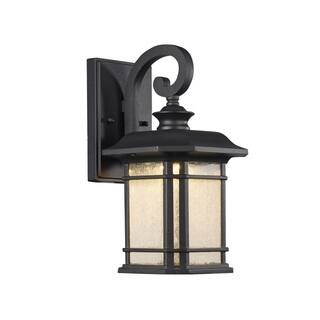 Chloe Traditional 1-light Black LED Outdoor Wall Lantern