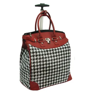 Rollies Classic Houndstooth 14-inch Rolling Laptop Travel Tote