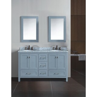 Zenith Bathroom Solid-wood/Marble/Ceramic 60-inch Double Vanity with Sinks