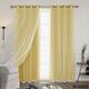Aurora Home MIX and MATCH CURTAINS Blackout and Tulle Lace Sheer Bronze Grommets Curtain Panel Pair (4-piece)