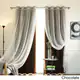 Aurora Home Mix and Match Blackout and Tulle Lace Sheer Silver Grommet 4-piece Curtain Panels - Thumbnail 3