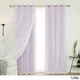 Aurora Home Mix and Match Blackout and Tulle Lace Sheer Silver Grommet 4-piece Curtain Panels - Thumbnail 6