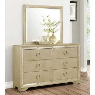 Abbyson Valentino Mirrored 6-drawer Dresser and Mirror Set