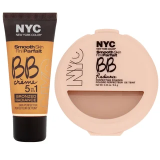 N.Y.C. BB Creme Medium Foundation Bronze and BB Radiance Warm Beige Perfecting Powder