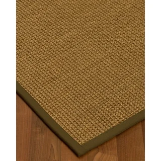 Handcrafted Hamptons Natural Seagrass Rug -Light Brown Binding, 4(4' x 6')