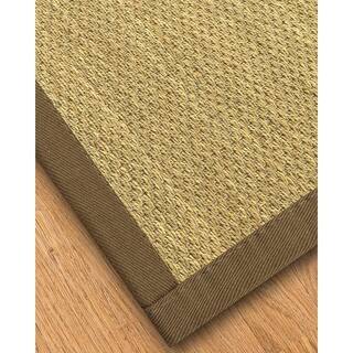 Handcrafted Messina Natural Seagrass Rug - Taupe Binding, (4' x 6')