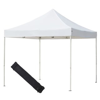 Abba Patio White 10 X 10-foot Outdoor Pop Up Portable Shelter Instant Folding Canopy with Roller Bag