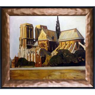 Edward Hopper 'Notre Dame de Paris, 1907' Hand Painted Framed Canvas Art