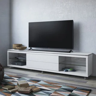 Manhattan Comfort Lincoln TV Stand 2.4 with Silicon Casters