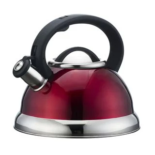 Alpine Red Stainless Steel 3-quart Whistling Tea Kettle