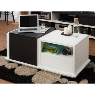 Furniture of America Curie Modern Two-Tone Storage Coffee Table with Sliding Top