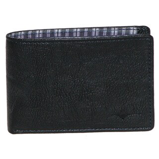 Buxton Tulsa Black Leather RFID Front Pocket Slimfold Wallet