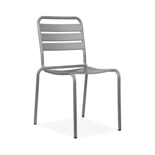 Paris Grey Metal Stackable Side Chair (Pack of 4)