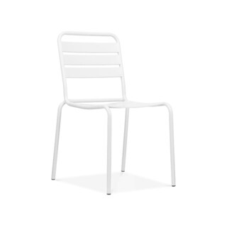 Paris White Metal Stackable Side Chair (Pack of 4)