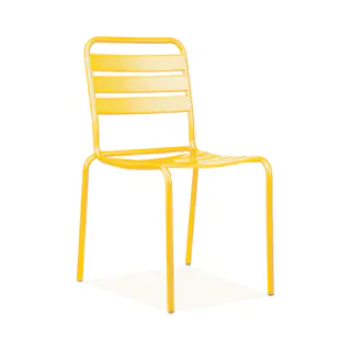Paris Yellow Metal 4-piece Stackable Side Chair Set