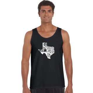 Men's 'Everything is Bigger in Texas' Solid-colored Cotton Tank Top