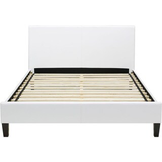Hanover Downtown White Leather Full Platform Bed