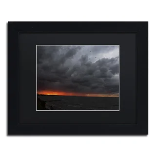 Kurt Shaffer 'Stormy October Sunset' Matted Framed Art
