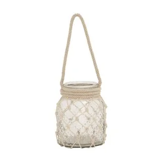 Classic Glass Rope Candle Lantern