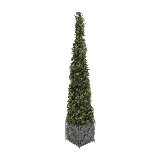 PVC Ivory Topiary Metal Plant