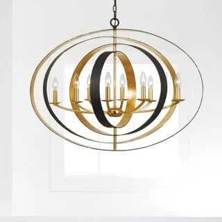 Crystorama Luna Collection 8-light English Bronze/Antique Gold Chandelier