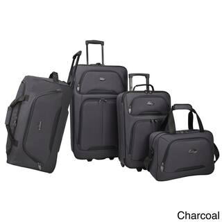 US Traveler Traveler's Choice Vineyard 4-Piece Expandable Rolling Luggage Set