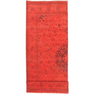 eCarpetGallery Hand-knotted Color Transition Red Wool Rug (4'8 x 13'4)
