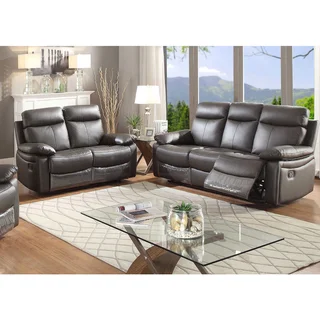 Ryker Leather Reclining Sofa and Loveseat 2-piece Set