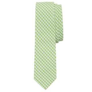 Men's Green SeersuckerCotton Checkered Tie