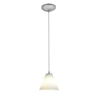 Access Lighting Martini Steel Integrated LED Cord Pendant, White Shade