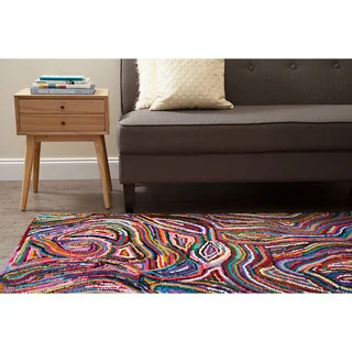 Jani Tia Multi Color Cotton Rug (4' x 6')