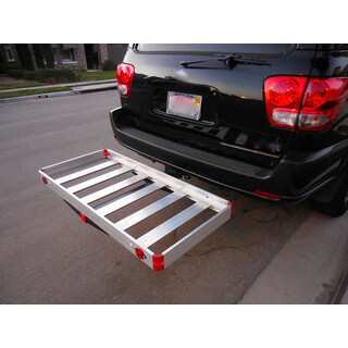 MaxxHaul 48-inch x 21-inch 500-pound Load Capacity Hitch-mount Compact Aluminum Cargo Carrier