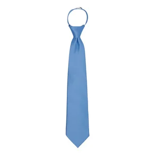 Jacob Alexander Boy's 14-inch Solid Color Pre-tied Zipper Tie