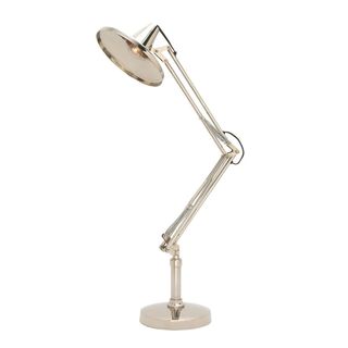 Benzara Silver Aluminum Contemporary Desk Lamp