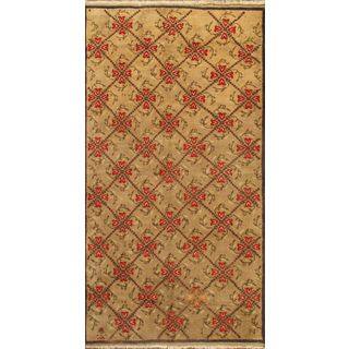 eCarpetGallery Keisari Hand-knotted Black/Red/Yellow Wool Rug (4'11 x 10'0)