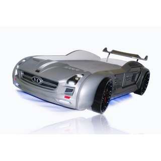 Roadstar Racing Car Bed Grey Color with Poly-foam Mattress