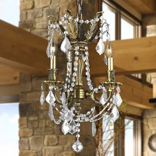 Italian Elegance Collection 3-light Antique Bronze Finish and Clear Crystal Traditional Chandelier