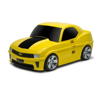 Chevrolet Camaro Kids 3-in-1 Bright Yellow Rolling Carry-on Suitcase