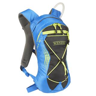 Wenzel Unisex Flux 2-liter Resevoir Blue and Yellow Polyester Water-resistant Hydration Backpack