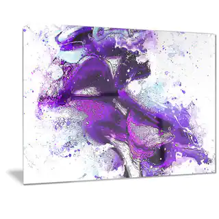 Designart 'Purple Kiss Sensual Metal Wall Art