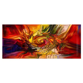 Designart 'Illusions of Stained Glass' Abstract Metal Wall Art