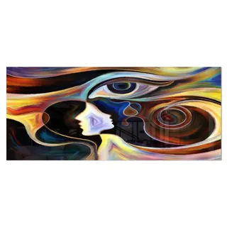 Designart 'Colorful Intuition' Abstract Metal Wall Art