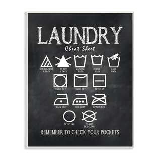 Laundry Cheat Sheet' Wall Plaque