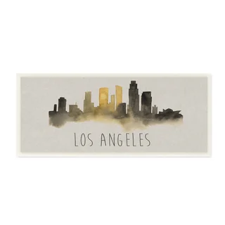 Los Angeles Skyline Silhouette' Wall Plaque Art