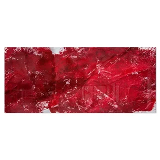 Designart 'Abstract Red Texture' Abstract Metal Wall Art