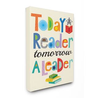 Today a Reader Tomorrow a Leader' Stretched Ready-to-hang Canvas Wall Art