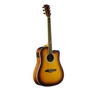 Eko Guitars TRI Series 06217104 Dreadnought Cutaway Honey Burst Acoustic-Electric Guitar