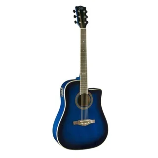Eko Guitars 06217007 Blue Sunburst NXT Series Dreadnought Cutaway Acoustic-Electric Guitar