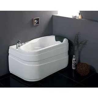 Eago AM175-L White Acrylic 5' Left Drain Corner Whirpool Bathtub